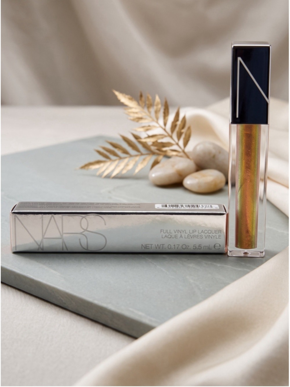 NARS Full Vinyl Lip Lacquer 2437 Cape Town Metallic Rose Gold 0.17 oz NIB
